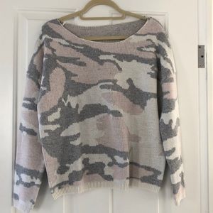 Fun camo wool/cotton sweater